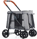 Poussette pour animaux – pliable, avec roulettes
