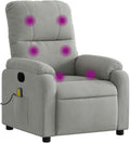Fauteuil de massage – réglable, gris, vidaXL