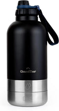 GrandTies Bouteille d'eau portable isotherme avec 2 distributeurs amovibles pour - résistant à l'eau, format portable, 9 l, noir